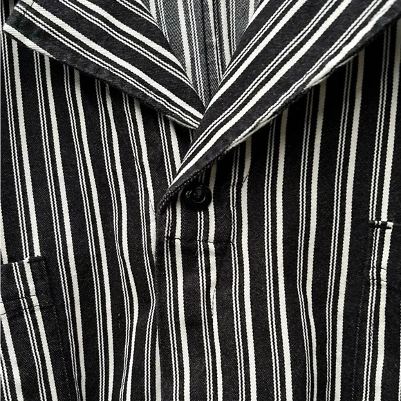 Big Bud Press Frontier Black Stripe Short Sleeve Jumpsuit Size 5XL